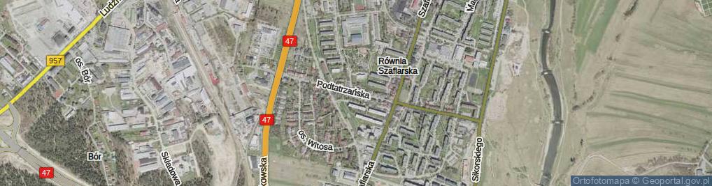 Zdjęcie satelitarne Podtatrzańska ul.